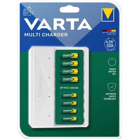 Multi Cargador Varta 8xAA/AAA Cable USB-C (57659101401)