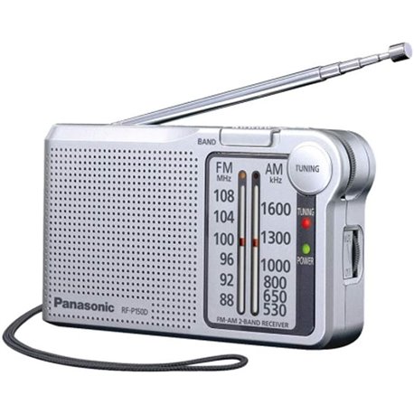 Radio FM Portátil Panasonic Plata (RF-P150DEGS)