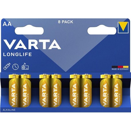 Pilas Varta Longlife AA Blister 8 (4106101418)