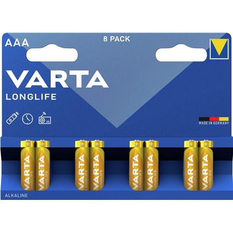 Pilas Varta Longlife AAA Blister 8 (4103101418)