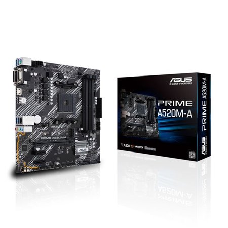 ASUS PRIME A520M-A II/CSM: (AM4) 4DDR4 VGA HDMI mATX