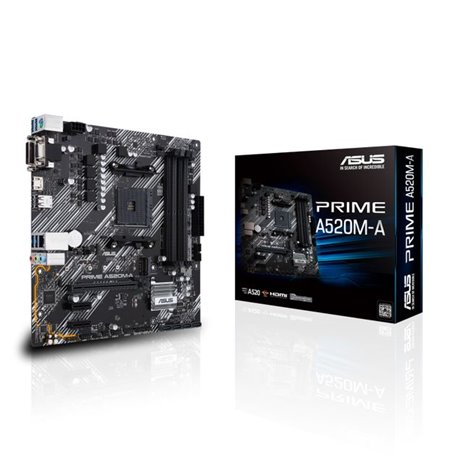 ASUS PRIME A520M-A II/CSM: (AM4) 4DDR4 VGA HDMI mATX