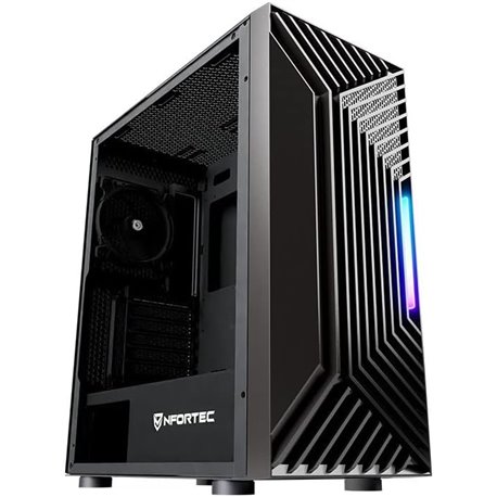 Caja Nfortec RGB ATX mATX ITX Negra (NF-CS-NERVIA-B)