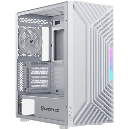 Caja Nfortec RGB ATX mATX ITX Blanca (NF-CS-NERVIA-W)