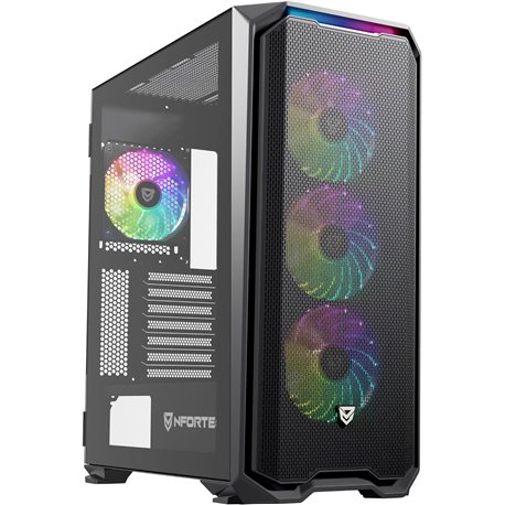 Caja Nfortec ATX mATX EATX ITX Negra (NF-CS-KRATERX-B)