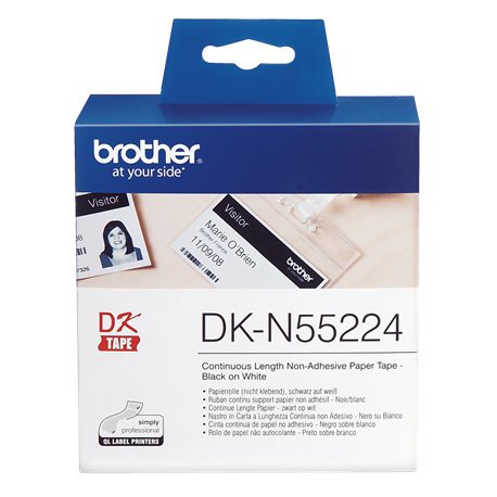 Cinta BROTHER blanca de papel 54mm 30.48m (DKN55224)