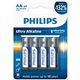 Pilas Philips AA Alcalinas 1.5V Pack 4 (LR6E4B/10)