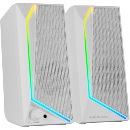 Altavoces Mars Gaming 2.0 15W RGB 3.5mm Blancos (MS72W)