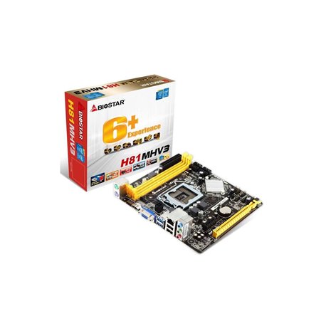 BIOSTAR H81MHV3 3.0 (1150): 2DDR3 USB VGA HDMI mATX