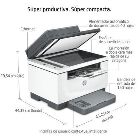 Multif HP LaserJet M234SDN A4 B/N USB Ethernet (6GX00F)