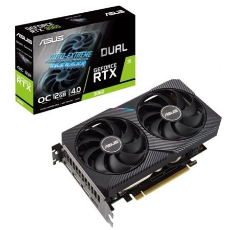 TARJETA DE VIDEO ASUS DUAL NVIDIA RTX3060 12GB V2 OC HDMI DP GDRR6 PCIE