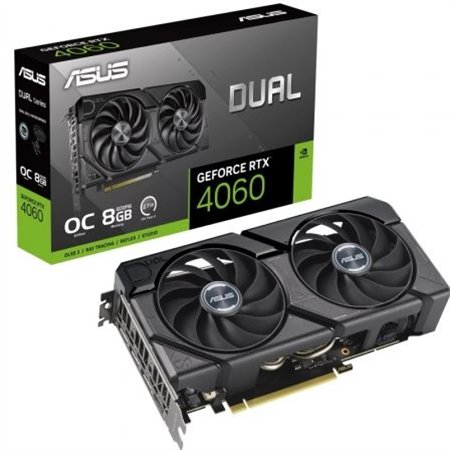 TARJETA DE VIDEO NVIDIA ASUS RTX4060 DUAL OC EDITION 8GB GDRR6 PCIE 4.0