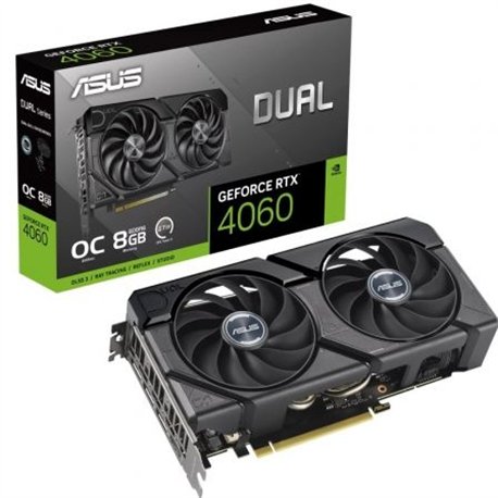 TARJETA DE VIDEO NVIDIA ASUS RTX4060 DUAL OC EDITION 8GB GDRR6 PCIE 4.0