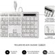 Teclado SUBBLIM Ergo Flat USB Plata (SUBKBC-0EKE20)