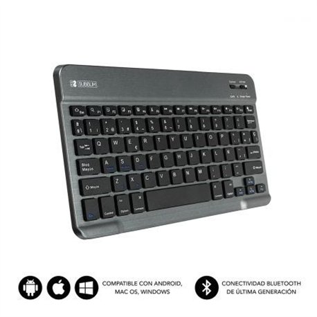 Teclado SUBBLIM Bluetooth Negro/Gris (SUB-KBT-SM0002)