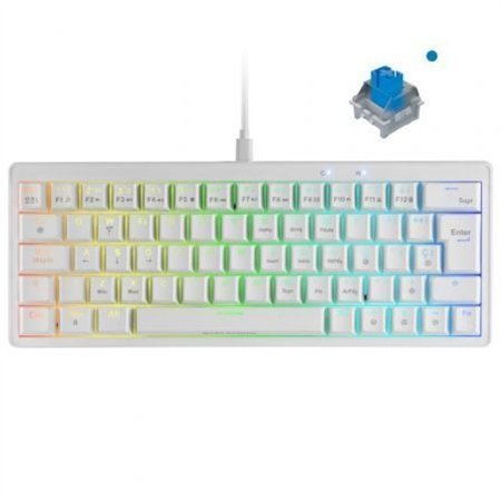Teclado Mars Gaming RGB USB-C Blanco (MKMINIPROWBES)