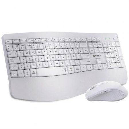 Teclado+Ratón SUBBLIM RF BT Blanco (SUBKBC-DCOPW1)