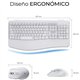 Teclado+Ratón SUBBLIM RF BT Blanco (SUBKBC-DCOPW1)