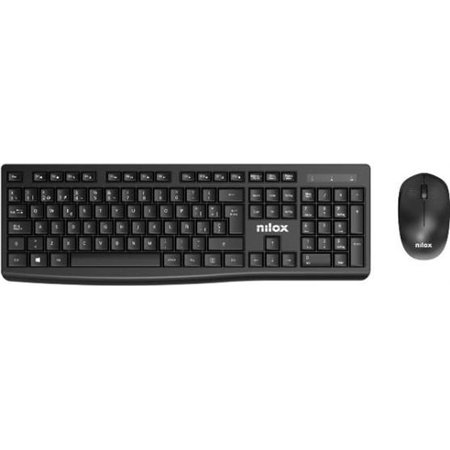 Teclado+Ratón NILOX Wireless 1600dpi Negro (NXKMWE012)