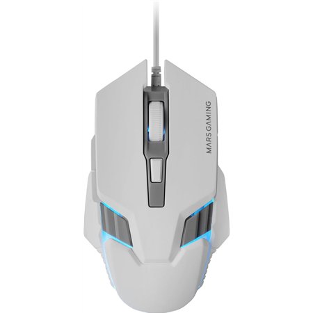 Ratón Mars Gaming Óptico RGB USB 4000dpi Blanco(MM024W)