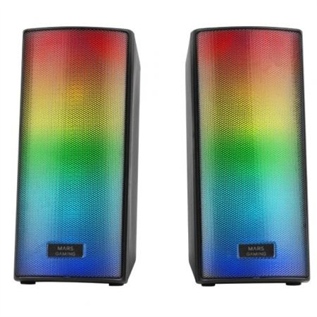 Altavoces Mars Gaming 15W 2.0 RGB BT Negro (MSRGB2)