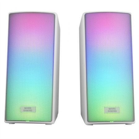 Altavoces Mars Gaming 15W 2.0 RGB BT Blanco (MSRGB2W)