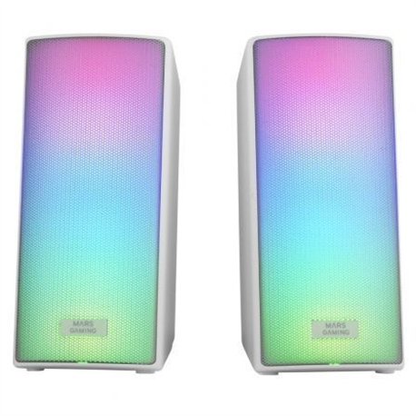 Altavoces Mars Gaming 15W 2.0 RGB BT Blanco (MSRGB2W)