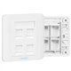 ROSETA DE PARED VENTION RJ45 CAT.6 UTP 4 TOMAS WHITE