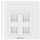 ROSETA DE PARED VENTION RJ45 CAT.6 UTP 4 TOMAS WHITE