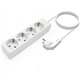 REGLETA AISENS 4 SCHUKOS PROTECCION 1,4M WHITE