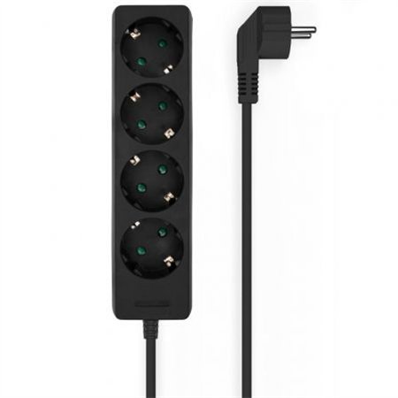 REGLETA AISENS 4 SCHUKOS PROTECCION 1,4M BLACK
