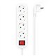 REGLETA AISENS 4 SCHUKOS PROTECCION INTERRUPTOR 1,4M WHITE