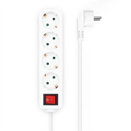 REGLETA AISENS 4 SCHUKOS PROTECCION INTERRUPTOR 1,4M WHITE