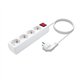 REGLETA AISENS 4 SCHUKOS PROTECCION INTERRUPTOR 1,4M WHITE