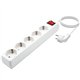 REGLETA AISENS 5 SCHUKOS PROTECCION INTERRUPTOR 1,4M WHITE