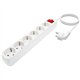 REGLETA AISENS 6 SCHUKOS PROTECCION INTERRUPTOR 1,4M WHITE