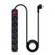REGLETA NANOCABLE 6 SCHUKOS INTERRUPTOR 1,4M BLACK