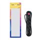 REGLETA NANOCABLE 6 SCHUKOS INTERRUPTOR 1,4M BLACK