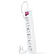 REGLETA NANOCABLE 6 SCHUKOS INTERRUPTOR 1,4M WHITE