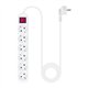REGLETA NANOCABLE 6 SCHUKOS INTERRUPTOR 1,4M WHITE