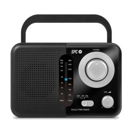 Radio Portátil SPC Valdi Analógica AM/FM Negra (4590N)