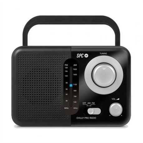 Radio Portátil SPC Valdi Analógica AM/FM Negra (4590N)