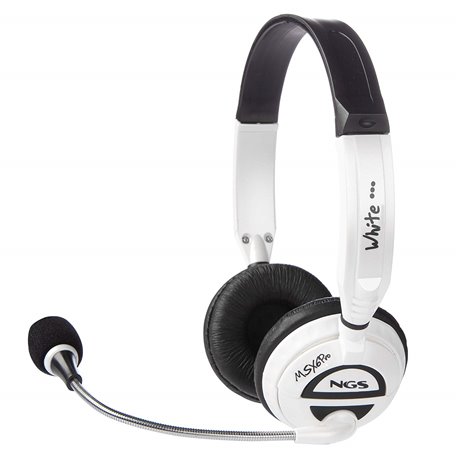 Auricular + microfono NGS stereo White (WHITEMSX6PRO)       