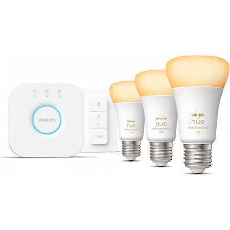 Kit Philips 3 Bombillas E27 + Hue Bridge (929002468403)