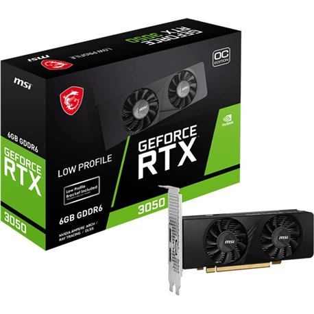 TARJETA DE VIDEO MSI RTX3050 OC LP 6GB GDDR6 PCIE 4.0