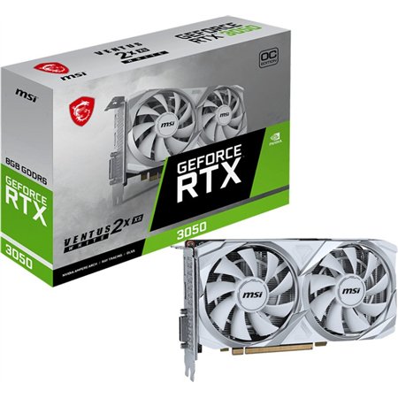 TARJETA DE VIDEO MSI RTX3050 VENTUS 2X XS OC 8GB DDR6 WHITE