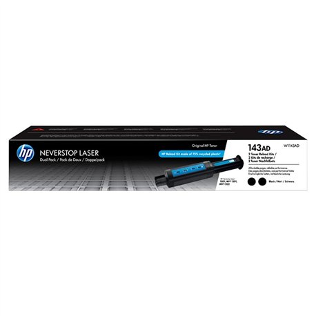 Toner HP 143A Neverstop Laser Pack 2 Negro (W1143AD)