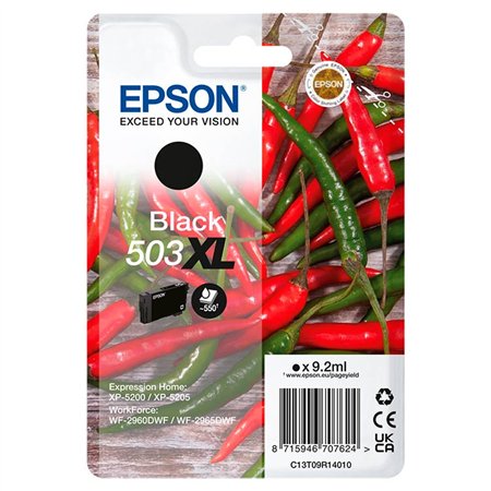 Tinta Epson 503XL Negro 9.2ml 550 pág (C13T09R14010)