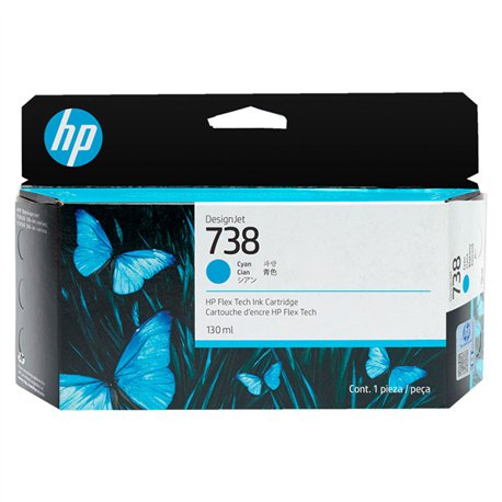 Tinta HP DesignJet 738 Cian 130ml (498N5A)
