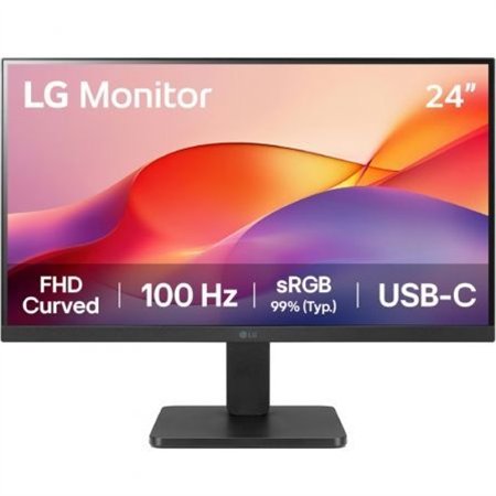 Monitor LG 24" VA FHD Curvo USB-C HDMI Negro(24U421A-B)